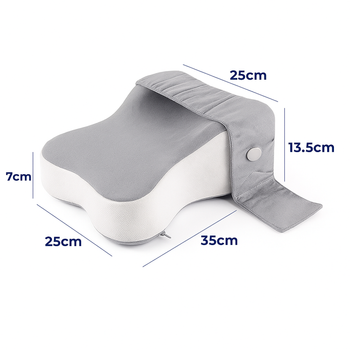 Side Sleeper Alignment – Breathable Memory Foam with Strap – Pregnancy and Hip Support Bowlift