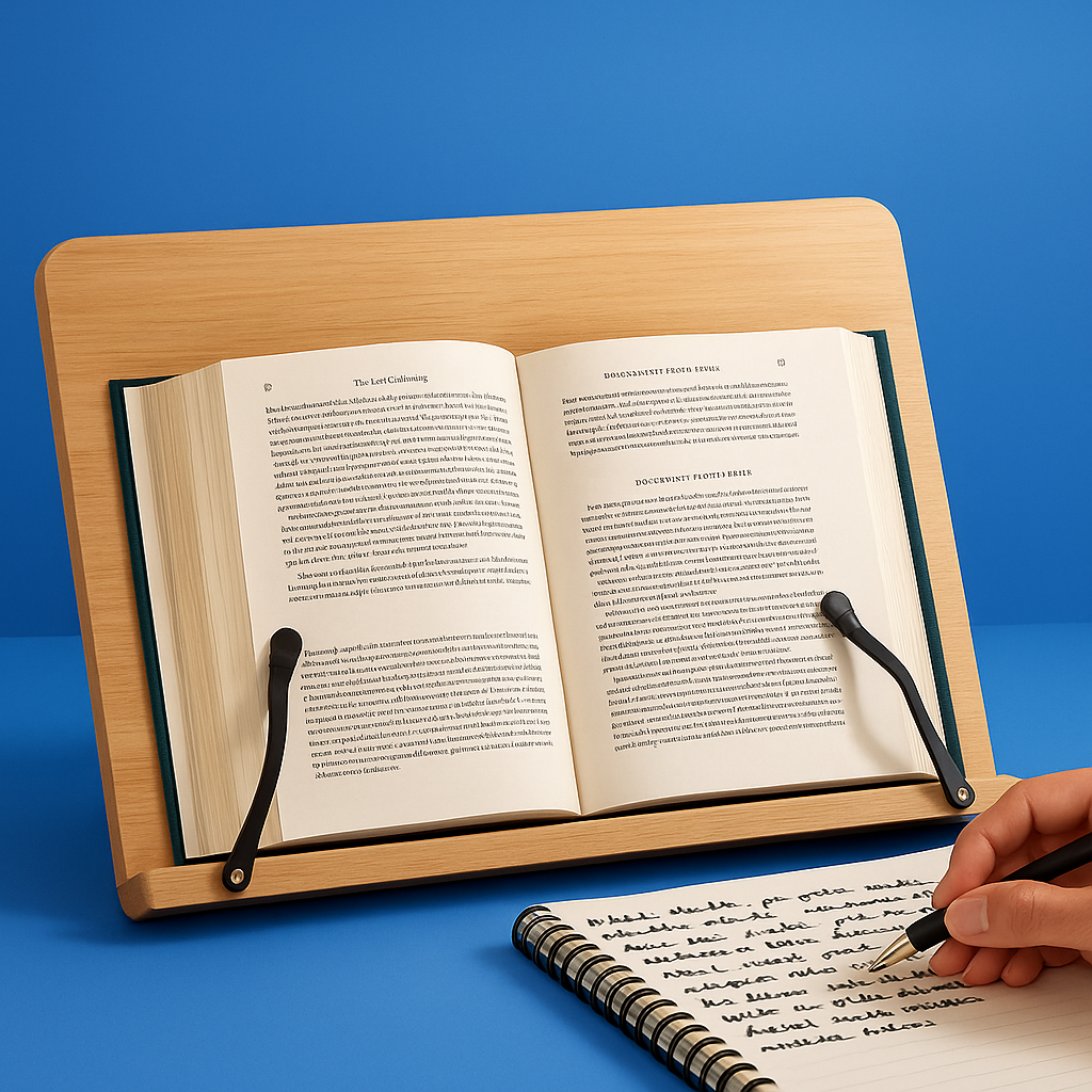 Foldable Adjustable – Wooden Stable Frame – Cookbooks Tablets and Hands-free Reading Bowlift