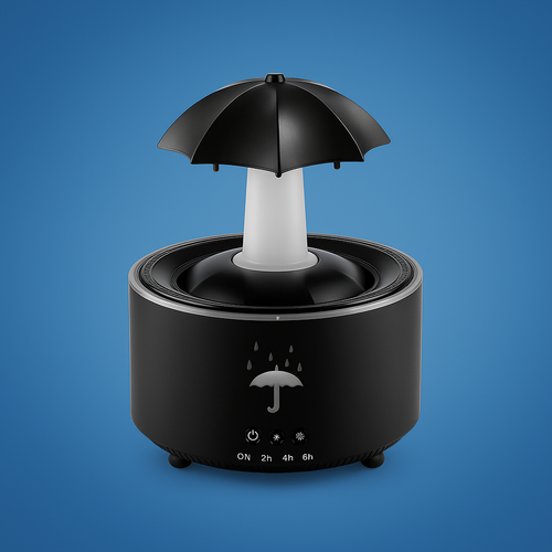 Rotating Umbrella Mist – LED Night Light – Quiet Humidifier for Bedroom Bowlift