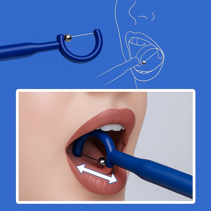 3-Piece Tongue Tip Exerciser – Non-Slip Handle – Improves Speech & Swallowing Control Bowlift