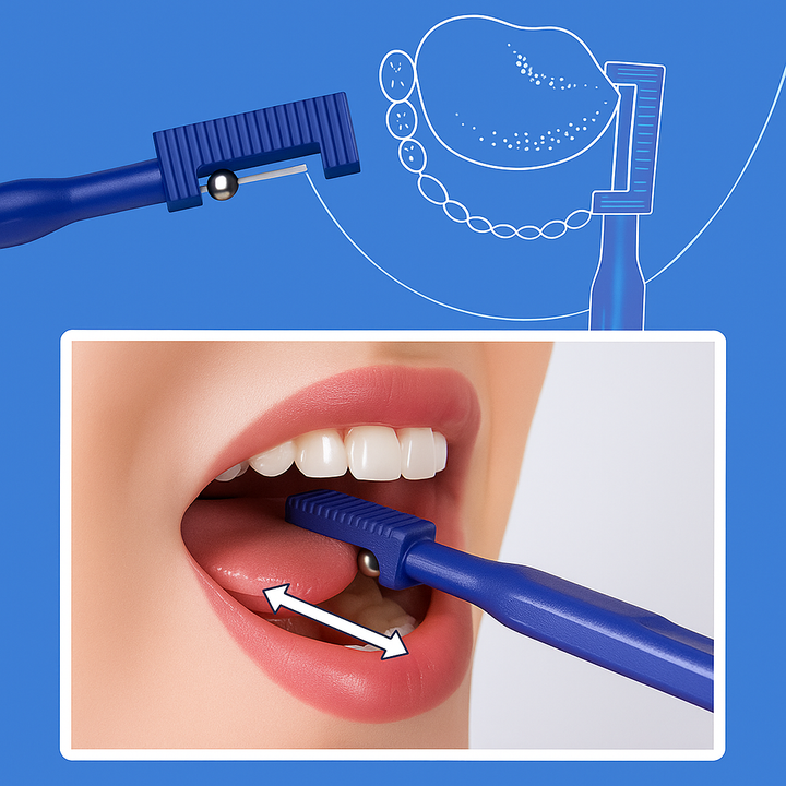 3-Piece Tongue Tip Exerciser – Non-Slip Handle – Improves Speech & Swallowing Control Bowlift