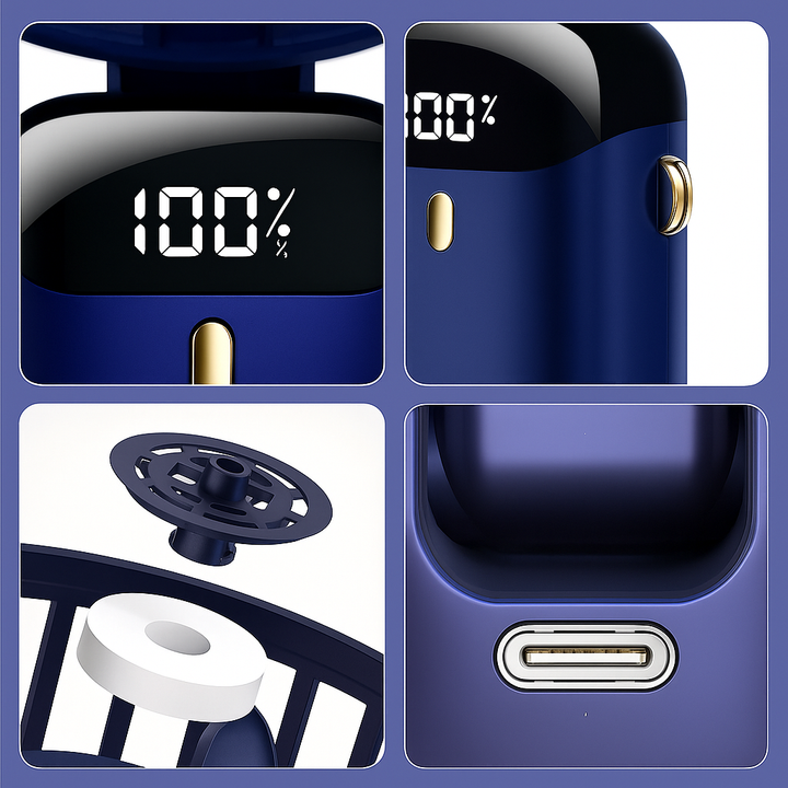 Long-Life Battery – Quiet 5-Speed Airflow – Ideal for Travel & Desk Use Bowlift