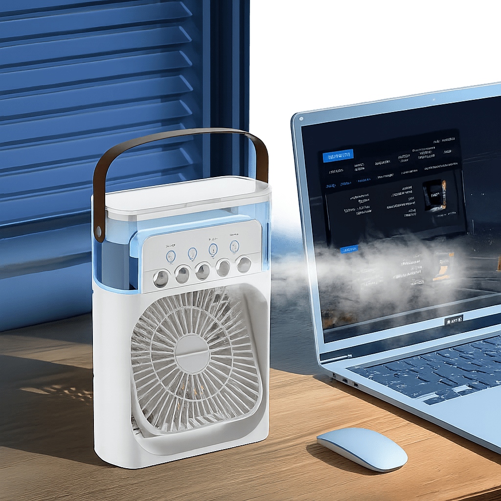 Portable Silent 3-in-1 LED Cooling Fan | Bowlift