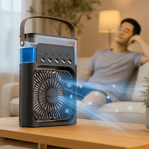 Portable Silent 3-in-1 LED Cooling Fan | Bowlift