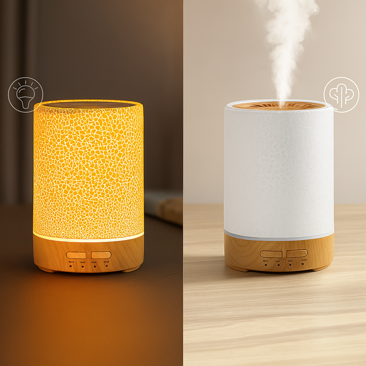 Essential Oil Diffuser with LED Night Light – Quiet Cool Mist – Bedroom & Home Relaxation Bowlift