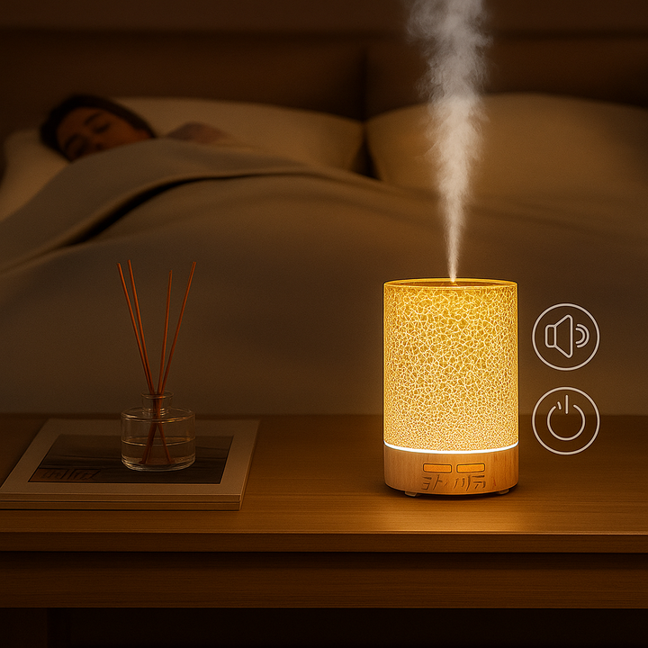 Essential Oil Diffuser with LED Night Light – Quiet Cool Mist – Bedroom & Home Relaxation Bowlift