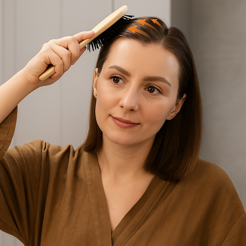 Anti-Frizz Scalp Massage – Natural Dual Bristles – Smooth Healthy Hair Bowlift