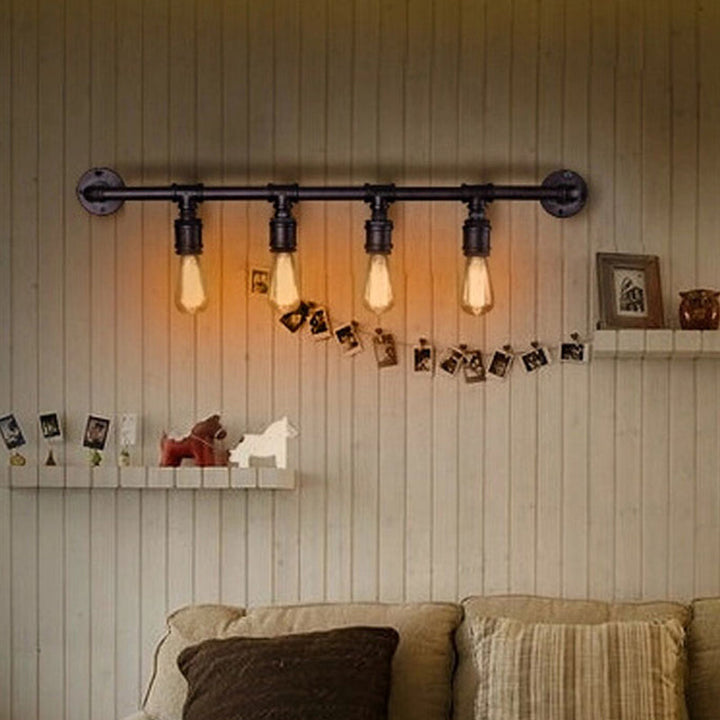 BowLift | Ceiling Mounted Iron Wall Fixture Farm Rust Armored Living Room Wall Lighting Fitting