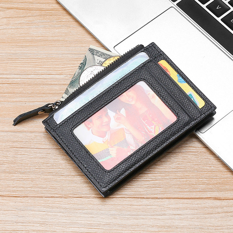 Textured Leather Card Holder