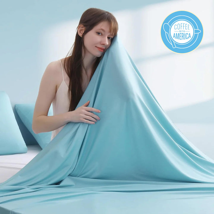 Blue Cooling Blanket –Silver Ion Freshness,  3.0, Lightweight for Hot Sleepers | Bowlift