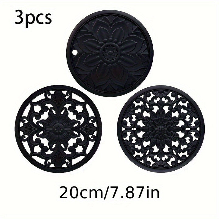 BowLift | Heat Resistant Silicone Trivet Mat Set