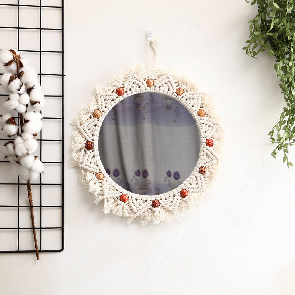Decorative Macrame Wall Mirror Bowlift