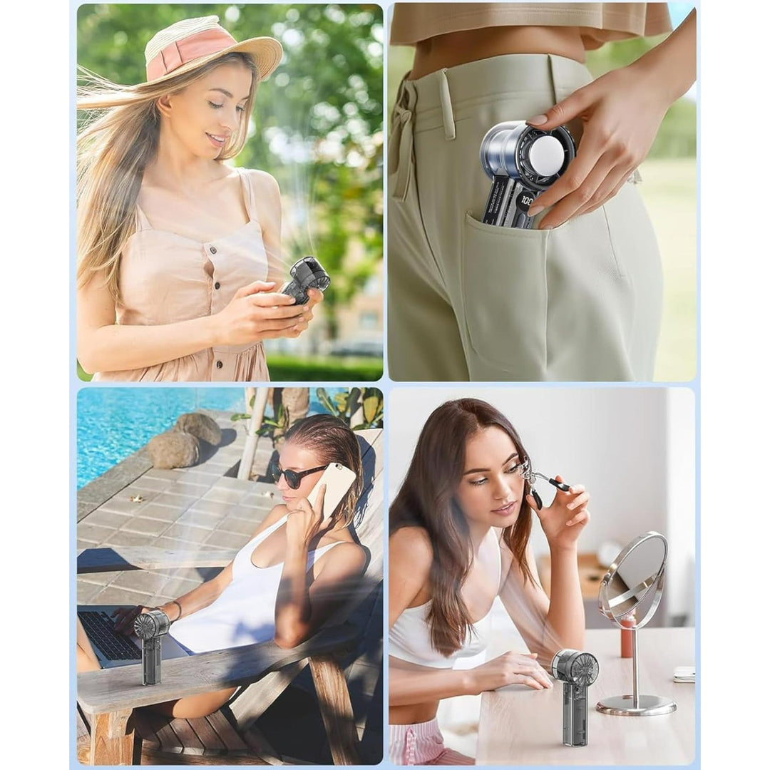 Rechargeable Handheld Fan with LED Digital Display – 3000mAh | Bowlift