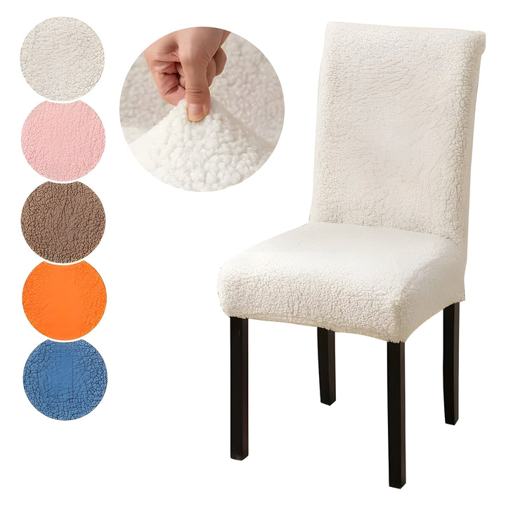 SherpaFit Chair Cover - Cozy Elastic Sherpa Dining Chair Cover | Bowlift