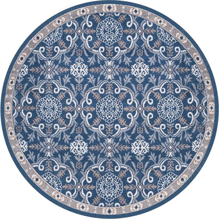 BowLift | Ethnic Multicolor Floral Rug Synthetic Pearls Rug Non-Slip Backing Pet-Friendly Machine Washable Rug for Large Room