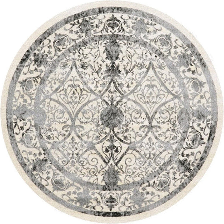 BowLift | Ethnic Multicolor Floral Rug Synthetic Pearls Rug Non-Slip Backing Pet-Friendly Machine Washable Rug for Large Room