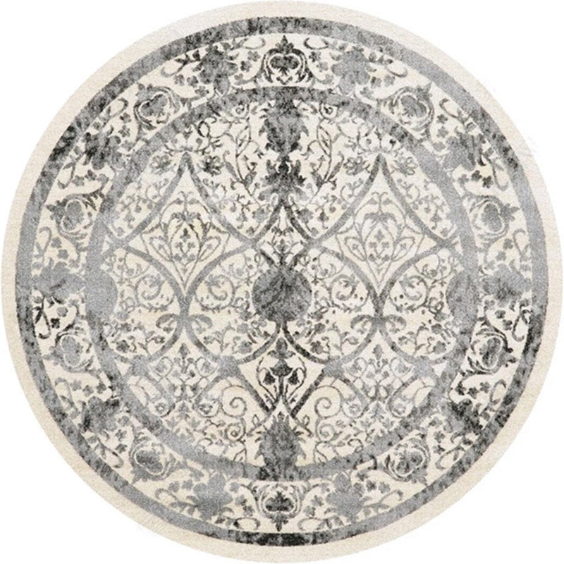 BowLift | Ethnic Multicolor Floral Rug Synthetic Pearls Rug Non-Slip Backing Pet-Friendly Machine Washable Rug for Large Room