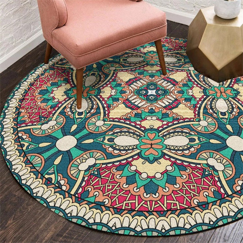 BowLift | Exotic Moroccan Carpet Multicolored Floral Pattern Rug Non-Slip Pet-Friendly Stain-Resistant Rug for Home