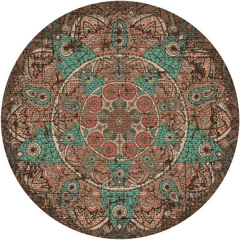 BowLift | Exotic Moroccan Carpet Multicolored Floral Pattern Rug Non-Slip Pet-Friendly Stain-Resistant Rug for Home