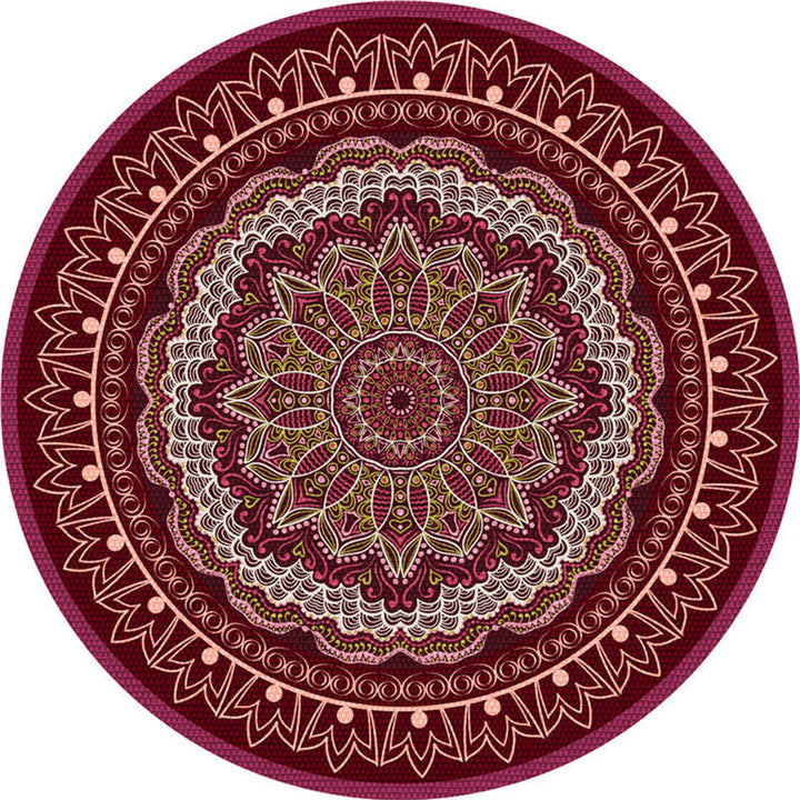 BowLift | Moroccan Living Room Carpet Multicolored Flower Carpet Polyester Machine Washable Stain Resistant Non-Slip Backing Carpet