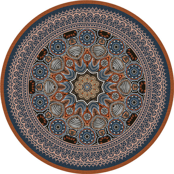 BowLift | Moroccan Living Room Carpet Multicolored Flower Carpet Polyester Machine Washable Stain Resistant Non-Slip Backing Carpet