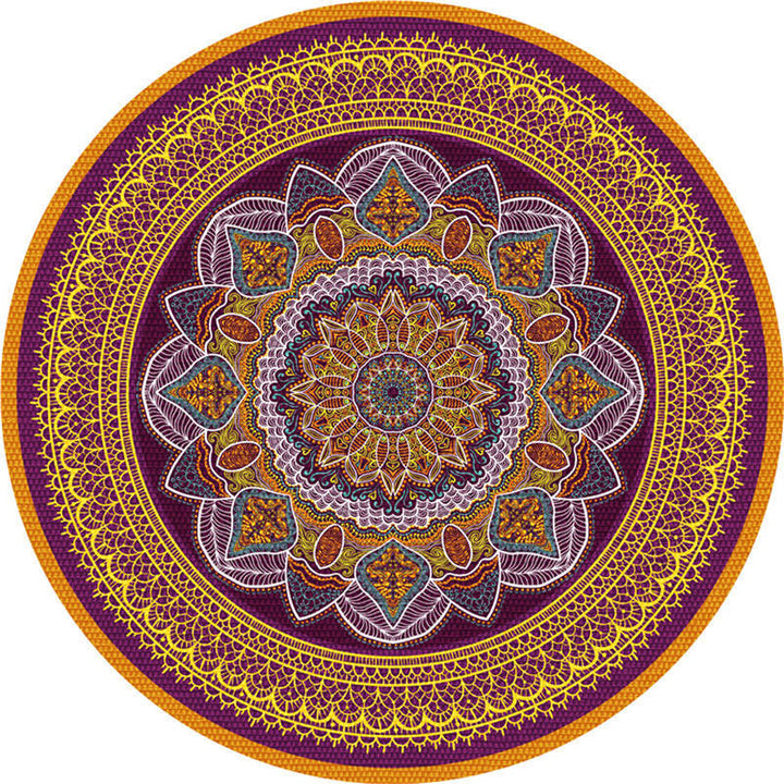 BowLift | Moroccan Living Room Carpet Multicolored Flower Carpet Polyester Machine Washable Stain Resistant Non-Slip Backing Carpet