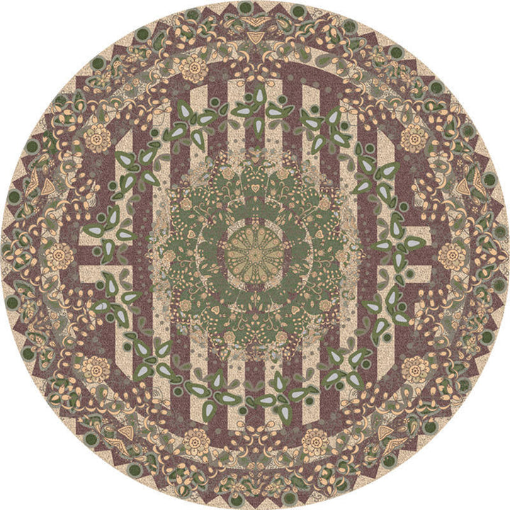 BowLift | Moroccan Living Room Carpet Multicolored Flower Carpet Polyester Machine Washable Stain Resistant Non-Slip Backing Carpet