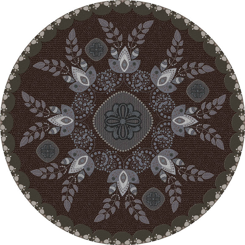 BowLift | Moroccan Living Room Carpet Multicolored Flower Carpet Polyester Machine Washable Stain Resistant Non-Slip Backing Carpet
