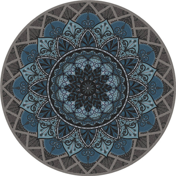 BowLift | Moroccan Living Room Carpet Multicolored Flower Carpet Polyester Machine Washable Stain Resistant Non-Slip Backing Carpet
