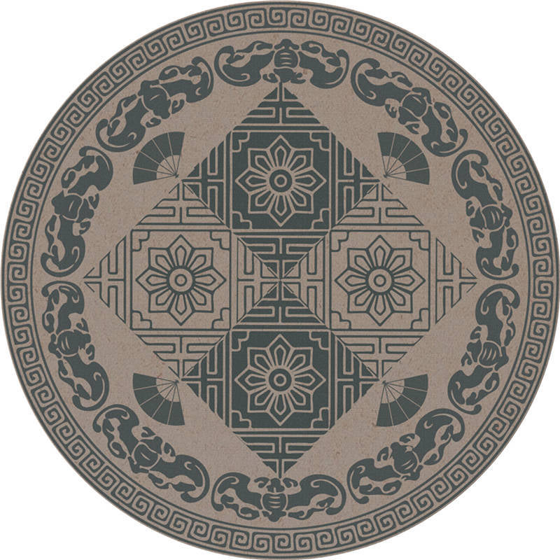 BowLift | Moroccan Living Room Carpet Multicolored Flower Carpet Polyester Machine Washable Stain Resistant Non-Slip Backing Carpet