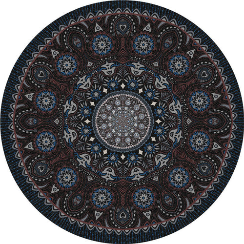 BowLift | Moroccan Living Room Carpet Multicolored Flower Carpet Polyester Machine Washable Stain Resistant Non-Slip Backing Carpet