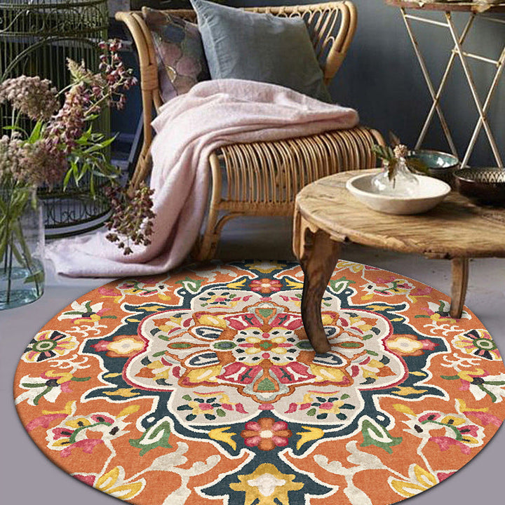 Classic Moroccan indoor rug Multicolored floral rug Non-slip Machine washable Stain resistant rug for the living room | Bowlift