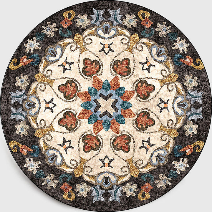 Classic Moroccan indoor rug Multicolored floral rug Non-slip Machine washable Stain resistant rug for the living room | Bowlift