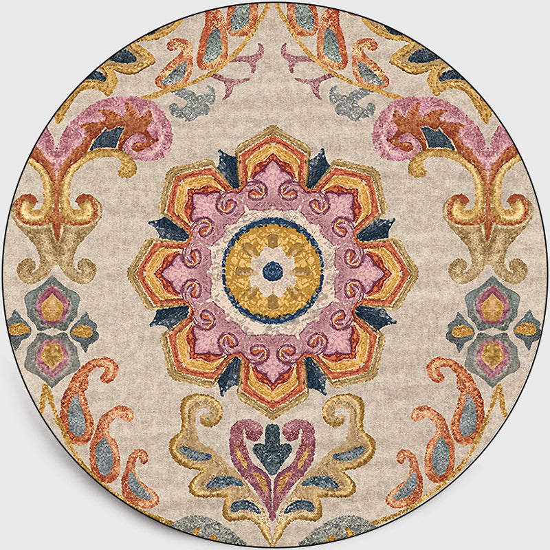 Classic Moroccan indoor rug Multicolored floral rug Non-slip Machine washable Stain resistant rug for the living room | Bowlift