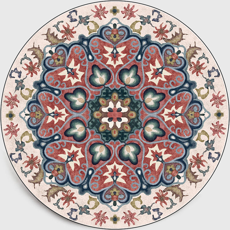 Classic Moroccan indoor rug Multicolored floral rug Non-slip Machine washable Stain resistant rug for the living room | Bowlift