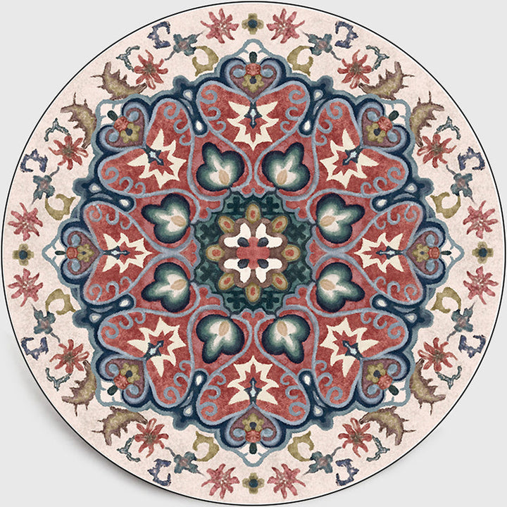 Classic Moroccan indoor rug Multicolored floral rug Non-slip Machine washable Stain resistant rug for the living room | Bowlift