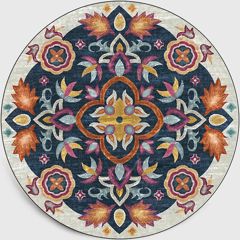 Classic Moroccan indoor rug Multicolored floral rug Non-slip Machine washable Stain resistant rug for the living room | Bowlift