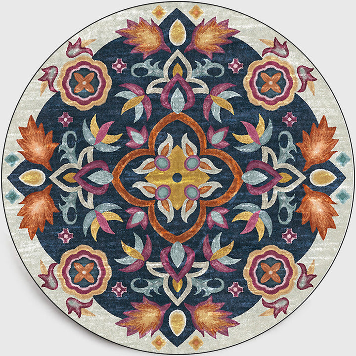 Classic Moroccan indoor rug Multicolored floral rug Non-slip Machine washable Stain resistant rug for the living room | Bowlift