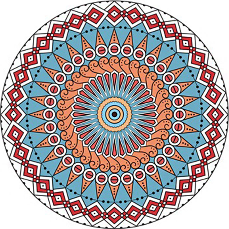 Classic Moroccan indoor rug Multicolored floral rug Non-slip Machine washable Stain resistant rug for the living room | Bowlift
