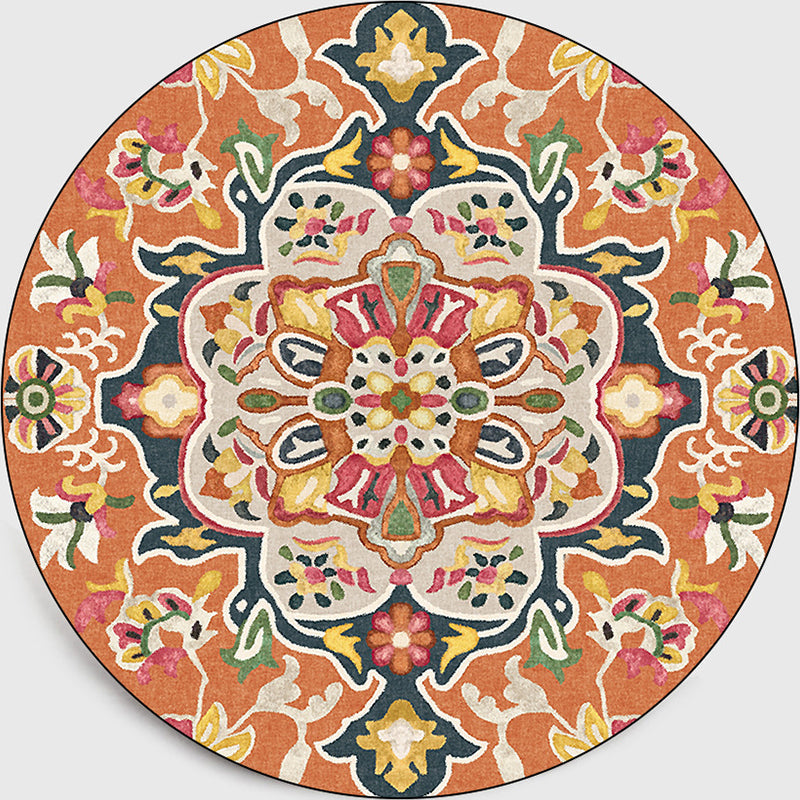 Classic Moroccan indoor rug Multicolored floral rug Non-slip Machine washable Stain resistant rug for the living room | Bowlift