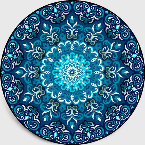 BowLift | Multicolored Living Room Carpet Turkish Floral Swirl Rug Synthetic Non-Slip Pet-Friendly Machine Washable Carpet