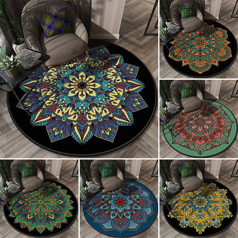 BowLift | Glamorous layered floral pattern rug multicolored Moroccan rug polypropylene stain resistant non-slip backing machine washable rug for home
