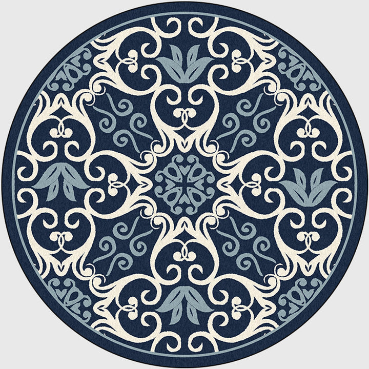 BowLift | Moroccan Bedroom Rug Multicolor Scroll Pattern Rug Synthetic Non-Slip Washable Pet-Friendly Indoor Rug
