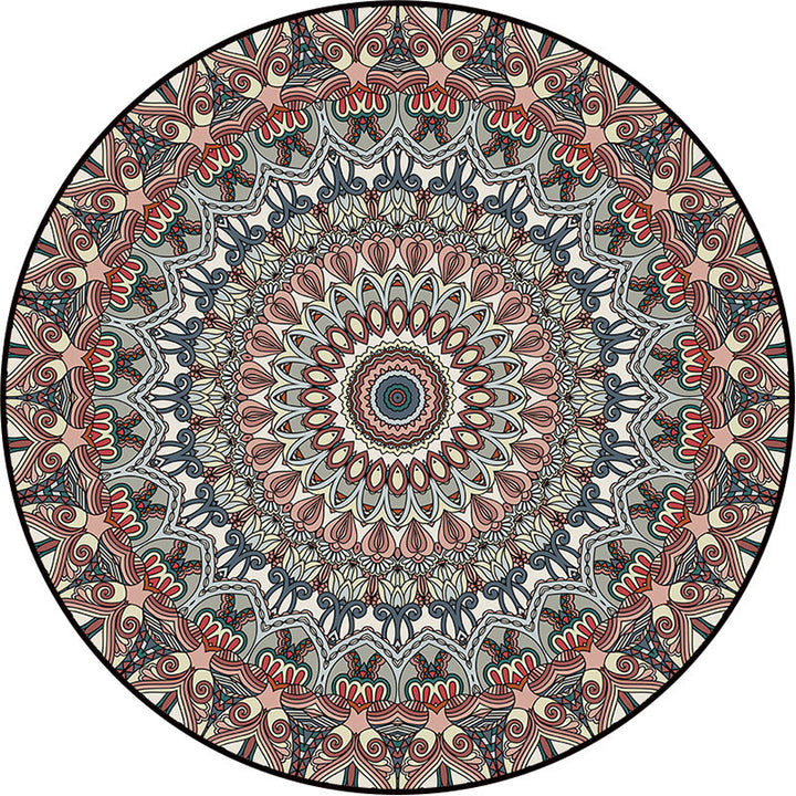 BowLift | Ethical Moroccan Style Rug Multicolored Flower Rug Pet Friendly Anti-Slip Stain Resistant Rug for Living Room