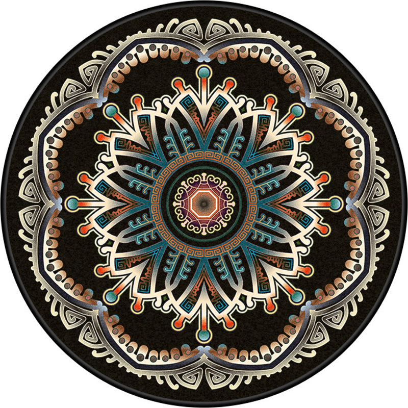 Turkish style living room rug multicolored floral pattern rug synthetic pet friendly machine washable non-slip rug | Bowlift