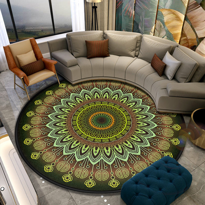 BowLift | Turkish Style Living Room Carpet Colorful Flower Carpet Synthetic Pet-Friendly Machine Washable Non-Slip Carpet