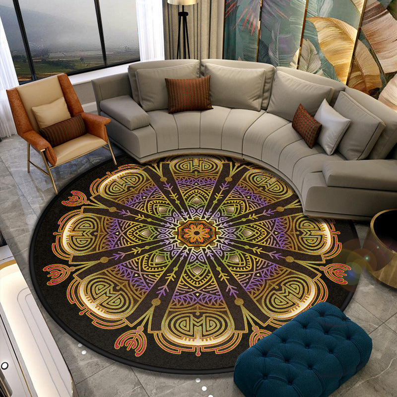 Turkish style living room rug multicolored floral pattern rug synthetic pet friendly machine washable non-slip rug | Bowlift