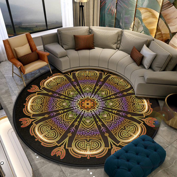 Turkish style living room rug multicolored floral pattern rug synthetic pet friendly machine washable non-slip rug | Bowlift