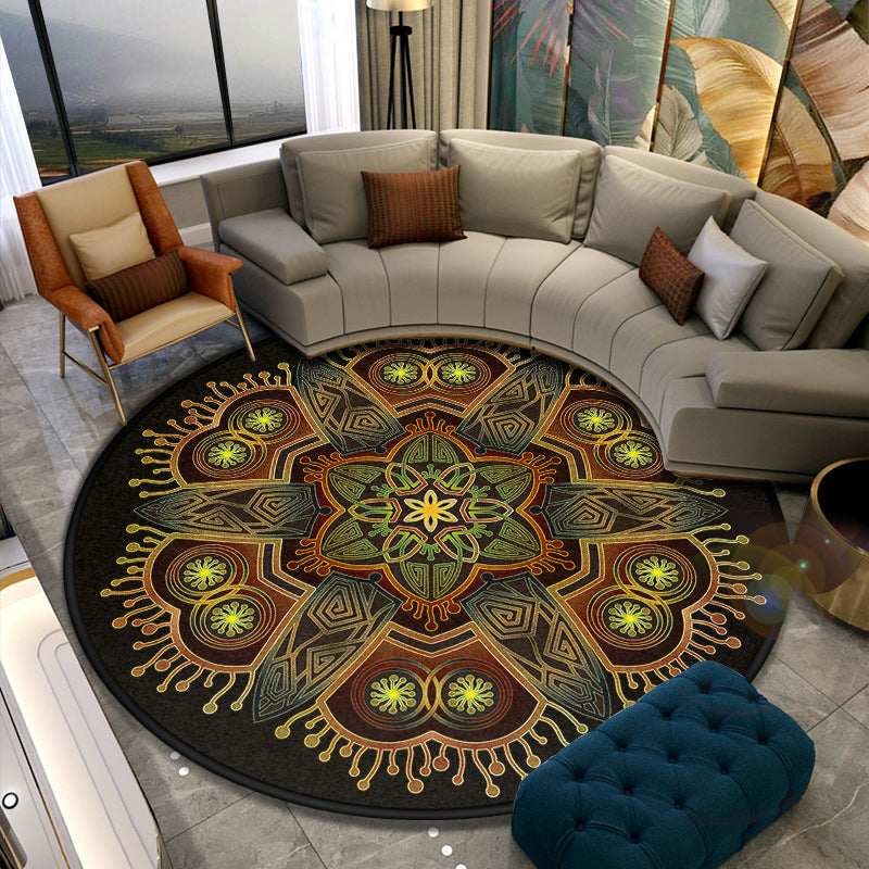 BowLift | Turkish Style Living Room Carpet Colorful Flower Carpet Synthetic Pet-Friendly Machine Washable Non-Slip Carpet