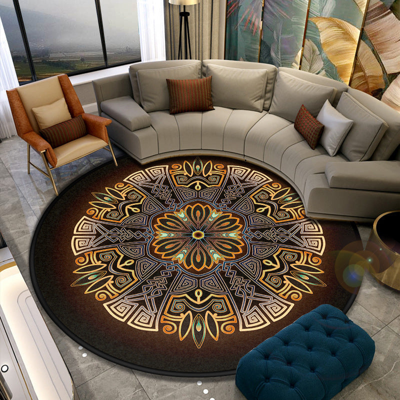 Turkish style living room rug multicolored floral pattern rug synthetic pet friendly machine washable non-slip rug | Bowlift